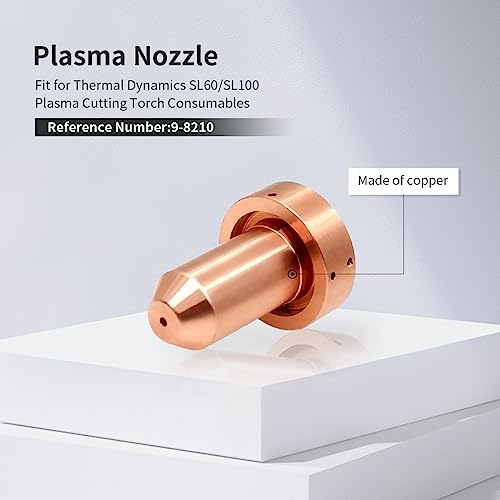 Image of 10pcs 9-8210 Tip 60A Nozzle for Thermal Dynamics SL60 SL100 Plasma Torch | Compatible with Thermal Dynamics Cutmaster 38 /52 /82 /102 /152 Plasma Cutter 60A Consumables