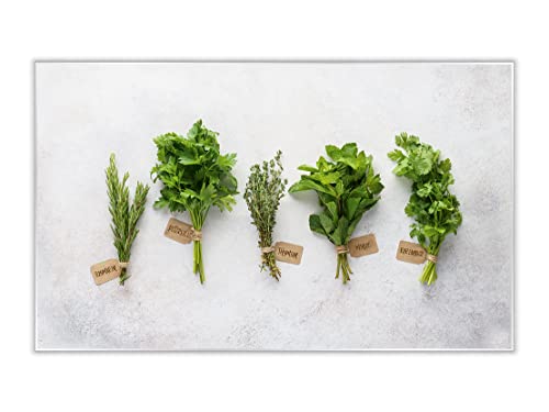 GRAZDesign Küchenrückwand Spritzschutz Küche | hinter Herd und Spüle | Glasplatte Küchenbild mit Motiv | aus Glas in verschienenen Größen (Kräuter, 60x40cm)