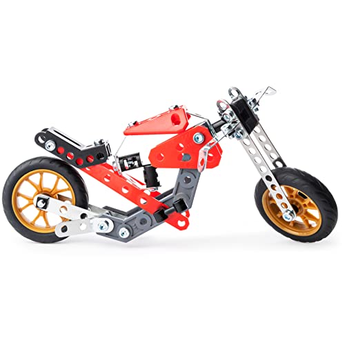 MECCANO VOITURE ET MOTO 5 MODÈLES Coffret Inventions Avec 132 Pièces Et 2 Outils Jeu de Construction 5 Modèles Différents de Véhicules à Construire 6053371 Jouet Enfant et + - vue 5