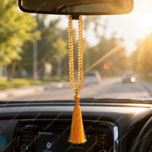 Image of Islamic Salat Prayer Tasbih - 100 Crystal White Beads - Tasbeeh for Dhikr, Zikr, and Meditation (Golden)
