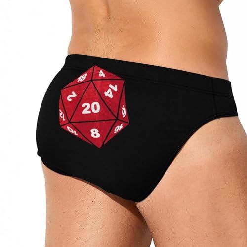 D and 20 Dice Dungeons Mens Swim Briefs Quick Dry Swimming Trunks Training Swimsuit Low Rise Swimwear3