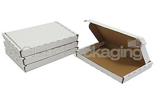 SMALL MAILING PACKING CARDBOARD BOXES (25, 349x249x24mm White PIP large letter) — image 1