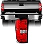 AKKON For Chevy Silverado 1500 2500 HD 3500 HD GMC Sierra 3500 HD Pickup Truck Red Clear Driver Left Side Tail Light Replacement