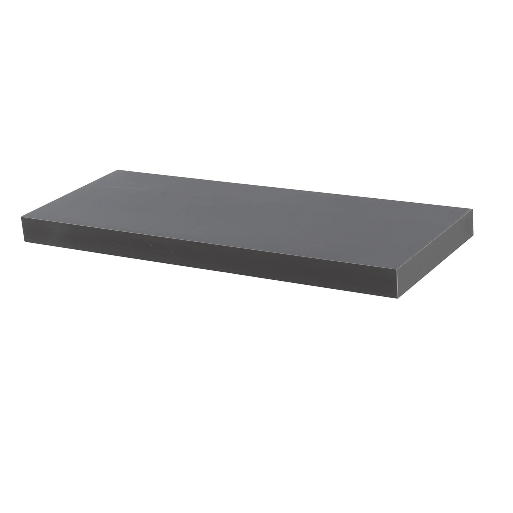 Harbour Housewares Modern Floating Wall Shelf - 60cm - Grey - Photo Gallery Bookshelf Wall Shelves for Living Room Display, Bedroom, Office Storage