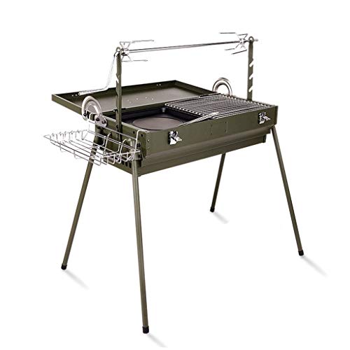 Barbecue-Ofen,Party-Mini Außen Padded Barbecue Grill Hausgarten-Barbecue-Ofen Tragbare Tragbare Falten Dicker Stahl Barbecue-Werkzeug,Grün,65 *
