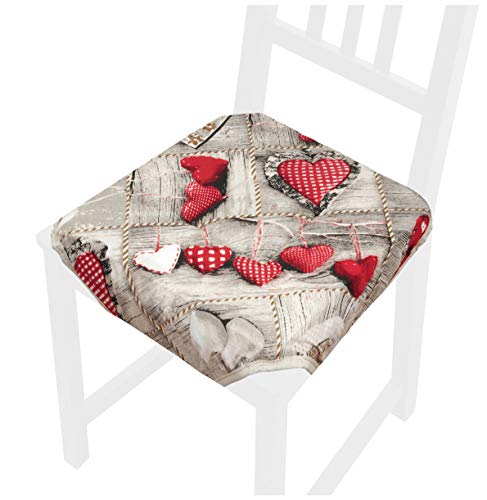 ROSA172 Coussin de Chaise Souple Universel avec ailettes de Fixation pour Cuisine, matelassé Lavable