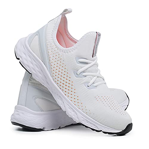 Tênis de Caminhada Leve e Confortável Academia e Corrida - Branco - 42