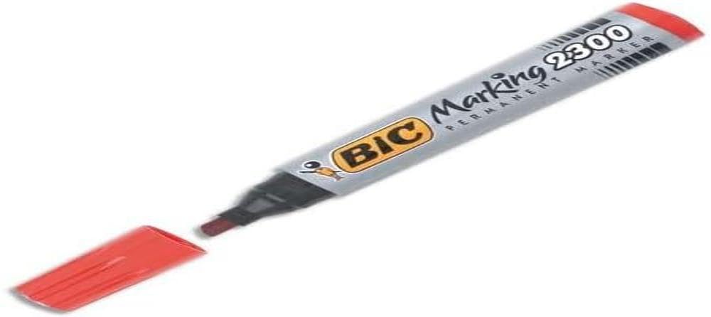 Marqueur Permanent BIC 2300 Rouge - Indélébile et Imperméable