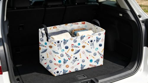 Image of Sanjiaofeng Rectangular Astronaut Basket,Dirty Clothes Basket,Party Baskets,Space Room Decor(Rocket)