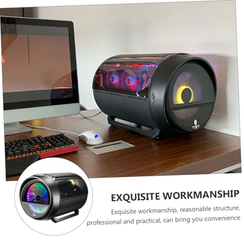 BESPORTBLE Gabinete Circular Modificado con Enfriamiento RGB por Agua y Panel Lateral Panorámico, Negro – Chasis para PC Gamer y Oficina Compatible con Construcciones Personalizadas miniatura 5
