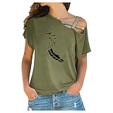 Bluse Damen Elegant Kurzarm Lose Große Größen T-Shirt Tops Strandmode Modisch Blusentop Hemdbluse Kurzärmelige Einfarbig Damenshirt Festlich Sommer T Shirts Drucken V-Ausschnitt Oberteile
