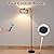 YJSQOEOE Rattan Floor Lamp for Living Room, Tall Pole Lamp with Adjustable Drum Shade, Foot Switch& Romote, Height Ajustment, Over Couch Arched Floor Light for Reading Bedroom Bulb Included