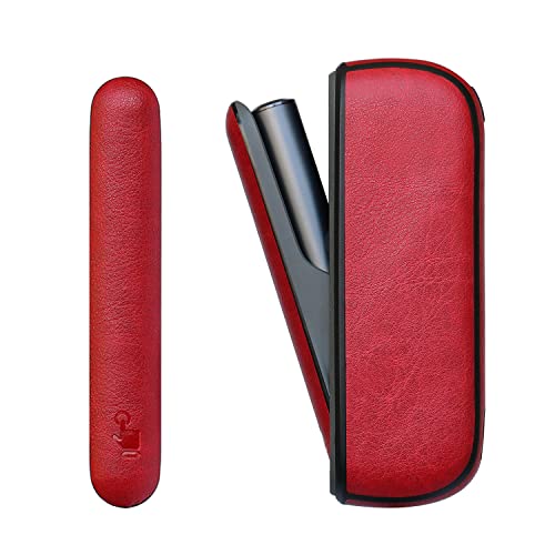 ZAKKA レザーケース iqosと互換性のある イルマ ケース イルマケース+ドアカバー 2点セット 耐衝撃 指紋防止 収納ケース TPU+PUレザー アイコス イルマ向け カバー ケースをつけたまま充電可 バッテリー残量確認 ILUMA ケース タバコ