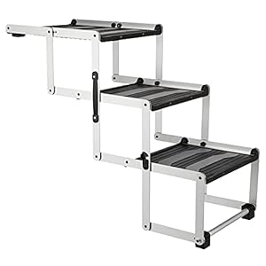TRIXIE-Adjustable-Folding-Aluminum-Dog-Steps-Reaches-195-to-275-Inches-Lightweight-and-Portable Lightweight Aluminum Dog Steps