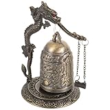 ledmomo 大号铜鎖撞龍鐘 卓上飾り 合製 耐久あるデスクトップ装飾品 クリエイティブオフィスオーナメント 風水インテリアコレクション 贈答