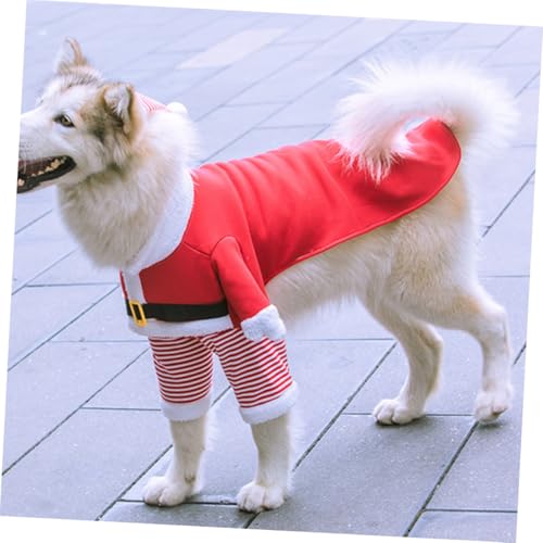 Disfraz de Santa Claus para perros y gatos 5XL rojo miniatura 3