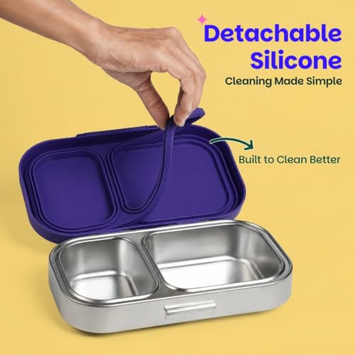 Image of Basil Bento Ace 2C Steel Lunch Box - Pixel Rush