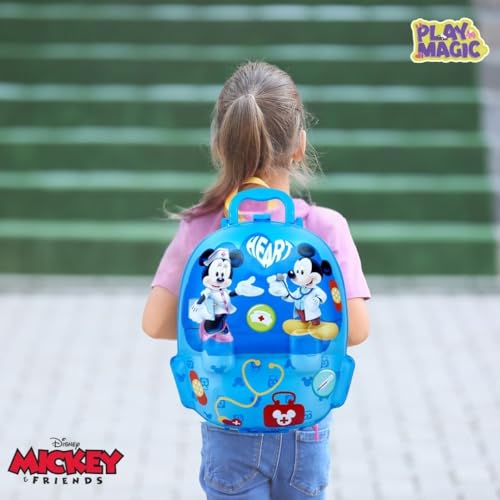Image of PlayMagic Mickey Doctor Playset for Kids|Convertible Suitcase with Battery Operated Pretend Play Toy for Boys & Girls 3+ Yrs|Doctor Kit Toyset Perfect for Gift|Pretend Play Learning Toy|Made in India