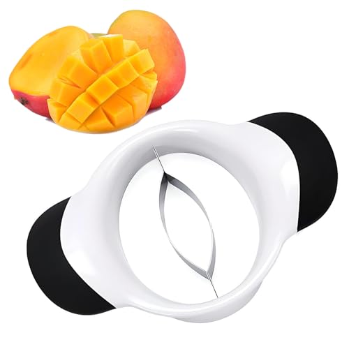 Coupe Mangue, Découpe et Dénoyauteur de Mangue, Mango Slicer Lame Acier Inoxydable, Poignées Ergonomiques et Lames en Acier Inoxydable, Utilisé pour Couper...