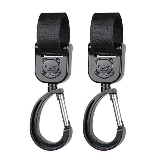 Clyhon Ganchos Carro Bebé, Pack de 2 Colgador Bolso Carrito Bebe, Mosqueton Carro Bebe,Ganchos...