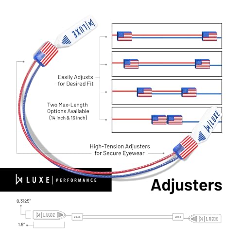 Image of Glasses Strap- Eyewear Retainer, Sunglasses Strap, Eyeglasses Strap, Adjustable Cable Straps, Glasses Holder