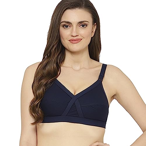 Image of Floret Women's Pure Cotton-Fabric Non Padded & Non-Wired Cut & Sew /Full Coverage Bra