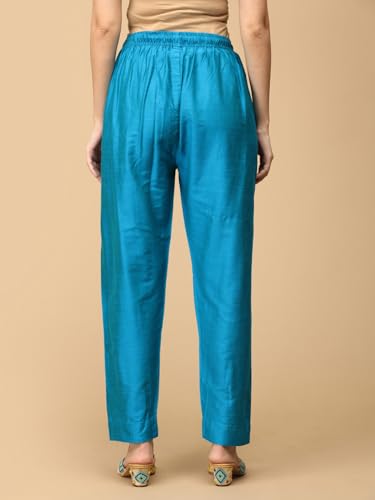 Image of The Mom Store Maternity Nursing and Feeding Kurta Set | Nursing Zippers | Pre and Post Pregnancy | Raw Silk | Kurta Pant Set | Solid |