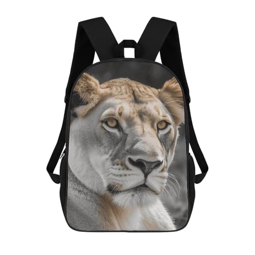 Lioness with Blue Green Eyes Bookbag - Ultra Lightweight Portable Backpack Work Travel Backpack for Men Women Fits 16 Inch Notebook