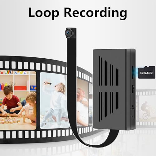 Mini Spy Camera with Motion Detection DIY Hidden Camera with 64G SD Card Motion Detector Suitable for Indoor and Outdoor Comprehensive Monitoring