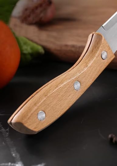 Stainless Steel Kitchen Knife Set with Wooden Handle, 3 Pieces, Blade Lengths 10cm, 13cm, 15cm 2026 - view 7