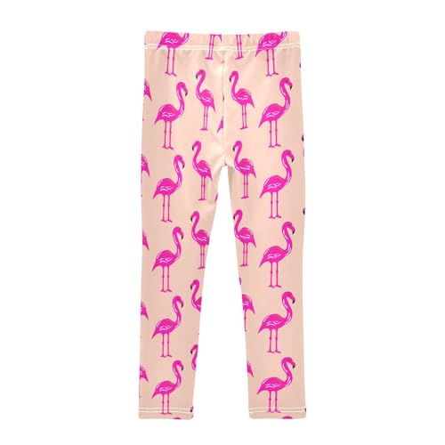 Girls Leggings Size 4T Magenta Flamingo Breathable Stretchy Tights Girl Yoga Pants for Dance Running2