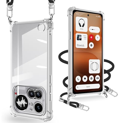 xiusiteli Nothing Phone (4a) Pro �p �P�[�X �V�����_�[ �N���A �ϏՌ� Nothing Phone 4a Pro �J�o�[ �X�}�z�P�[�X �X�g���b�v�t�� ���߉\ ���|�� �΂߂��� ��|���P�[�X �R�t�� TPU ���^ �y�� 