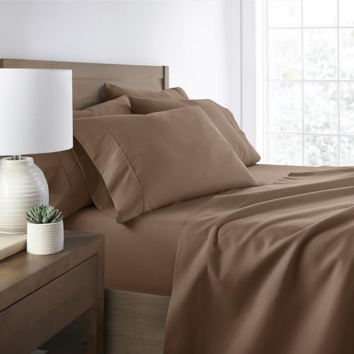 Linen Market 6 Piece Bed Sheet Set, Taupe, California King