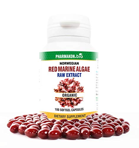 Organic Norwegian Red Algae, Very Potent, Contains Raw Extract, 100 Soft Capsules