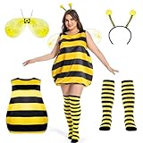 Seawhisper Halloween Costumes For Women Plus Size Bumble Bee Costume for Women 16 18