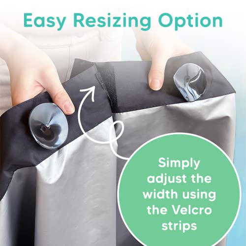 Aycorn Temporary Blackout Blinds & Curtains For Bedroom, Living Room, Nursery and Travel – Adjustable 130 x 200 – No Drill Black Out Blinds – Stick On Suction Cups & Velcro Fasteners (Black) - Cosy Home Interiors Aycorn Temporary Blackout Blinds & Curtains For Bedroom, Living Room, Nursery and Travel – Adjustable 130 x 200 – No Drill Black Out Blinds – Stick On Suction Cups & Velcro Fasteners (Black) - Image 7