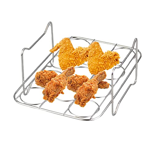 Tumotsit Estante de cocción para freidora de aire | Soporte de cocina de acero inoxidable,Kitchen Gadget Grill Steamer Rack para repuesto para freidora de aire