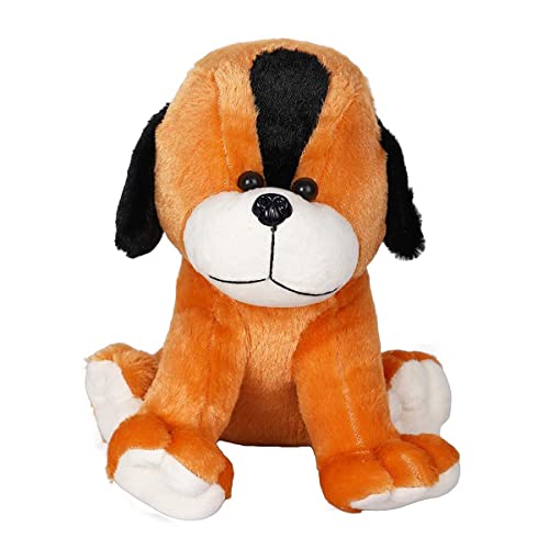 Image of HUG 'n' FEEL SOFT TOYS Soft Toys Long Soft Lovable hugable Cute Giant Life Size Figure Toy Bear Plush & Stuffed Toys (30 cm Dog Soft Toys, Brown) Lovely Teddy Figure Toy