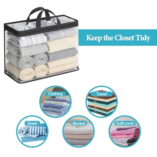 Sac de rangement transparent pull et couette pour optimiser vos placards - 3