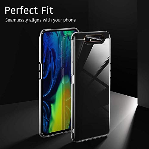 Image of Helix Bumper TPU Crystal Clear Transparent Back Cover Case for Samsung Galaxy A80 - Bum Transparent