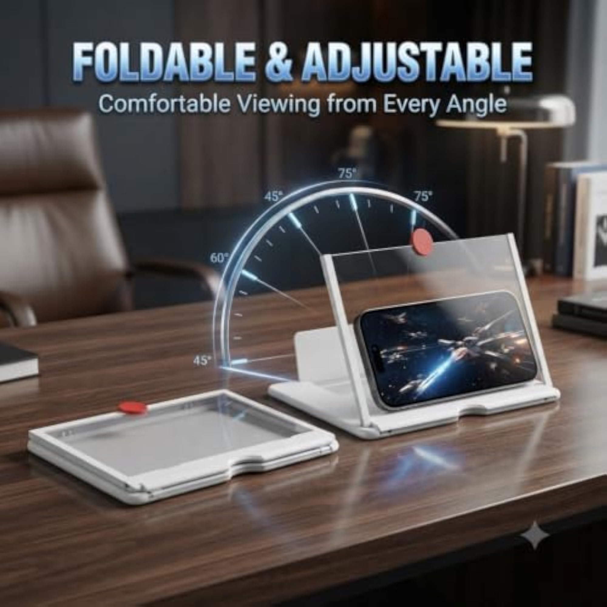 Foldable 3D HD Smartphone Screen Magnifier
