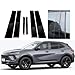 6PCS Gloss Black Pillar Posts Silver Carbon Compatible for Buick Envision 2021 2022 2023 Window Decor Door Side Mouliding Trim Cover(Silver)