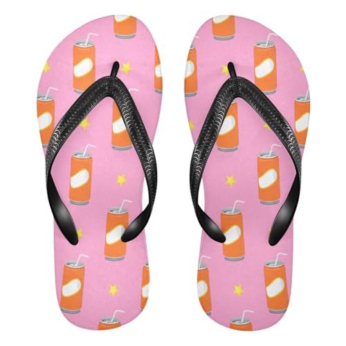 Nander Cartoon Beverage Bottle Sandal Flip Flops of Men's & Women's,Beach Slippers Flip Flops Shower Shoes