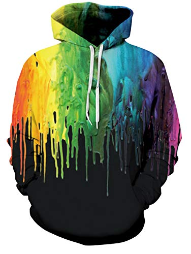 Juniors Hipster Hoodie 3D-Druck Bunte Sweatshirts Kordelzug Mit Kapuze Coole Langarm Loose Fit Hoodies