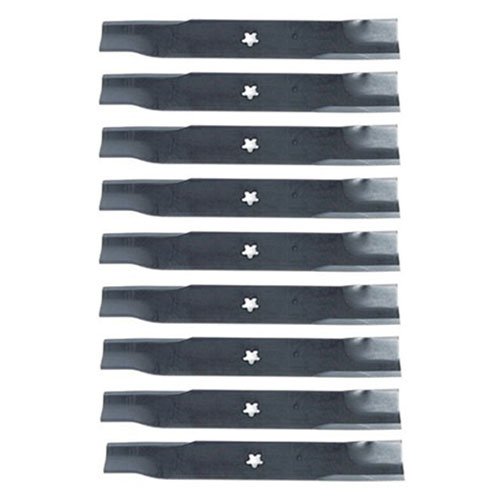 (9 Pack) Aftermarket Premium Replacement XHT Lawn Mower Deck Blade fits Kees 539 112079 | 18" x 2-1/2" / 5 Point Star