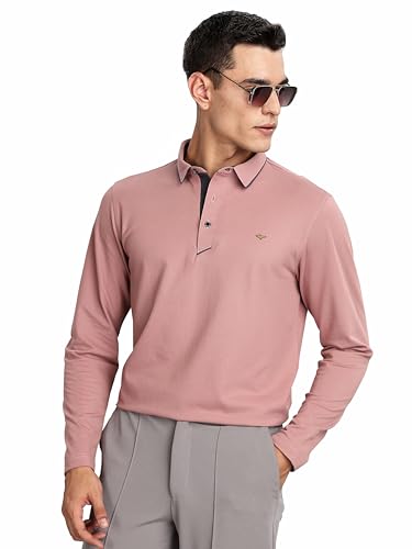 Image of STELLERS Men's Full Sleeve Polo T-Shirt | Premium Cotton | streatchable | Enzyme bio Washed | Feather Touch Feel | Sustainable