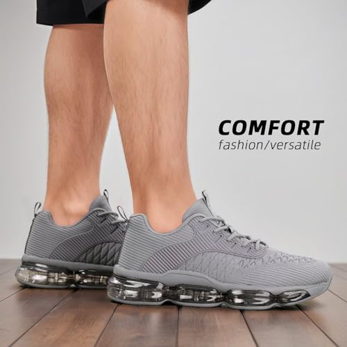 Image of Mens Running Shoes Air Low Top Comfort Walking Lace Up Sneakers Breathable Fashion Tennis Sport Gym Fitness Cross Trainers