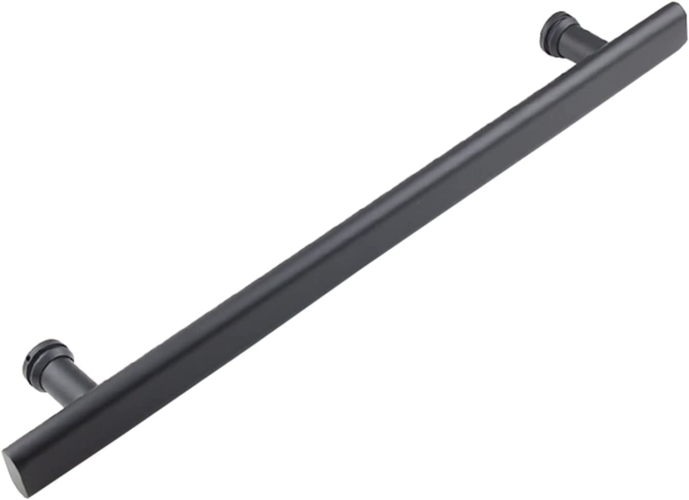 DFGHNBVC Black Stainless Steel Shower Door Handle 2 Pack | Polished Chrome Finish Glass Knob Towel Bar | Durable Push-Pull Design,Chrome Black-500Mm