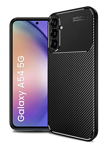 Image of Golden Sand for Samsung Galaxy A54 5G Cover Drop Tested Shock Proof Slim Armor Aramid Carbon Fibre Rugged TPU Case for Samsung Galaxy A54 5G, Black