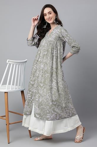 Image of Janasya Women Flared Dress